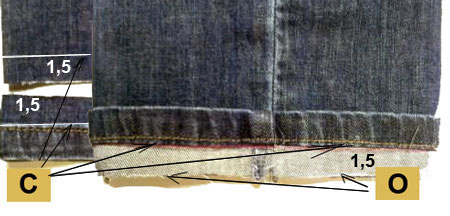 Как обрезать джинсы с сохранением шва