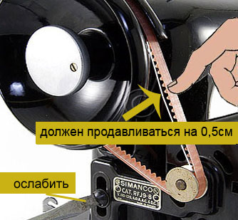 Как правильно натянуть ремень оверлока